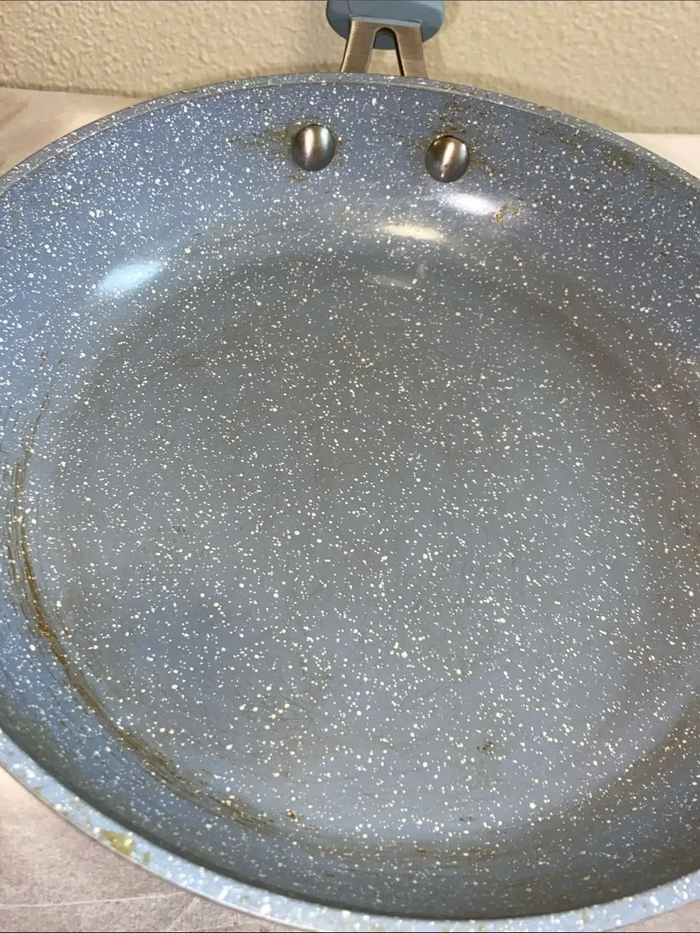 Revolution Powder Blue Nonstick Fry Pan with Soft-Touch Handle Size Medium